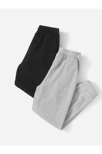 2-Pack Jogger Sweatpants - Black & Grey - 3