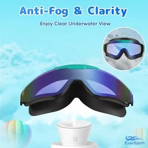 2 Pack Kids Swim Goggles 8-16 Extra Silicone Layer Pool Youth Boys Girls | 2 Pack, Anti-UV Leakproof Water Pool Swimming Goggles with Clip for Boy Girls, Underwater Clear View, Pool Beach Swim Lessons - 4