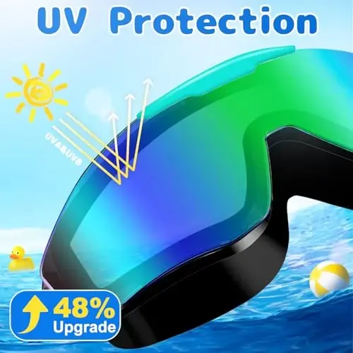 2 Pack Kids Swim Goggles 8-16 Extra Silicone Layer Pool Youth Boys Girls | 2 Pack, Anti-UV Leakproof Water Pool Swimming Goggles with Clip for Boy Girls, Underwater Clear View, Pool Beach Swim Lessons - 5