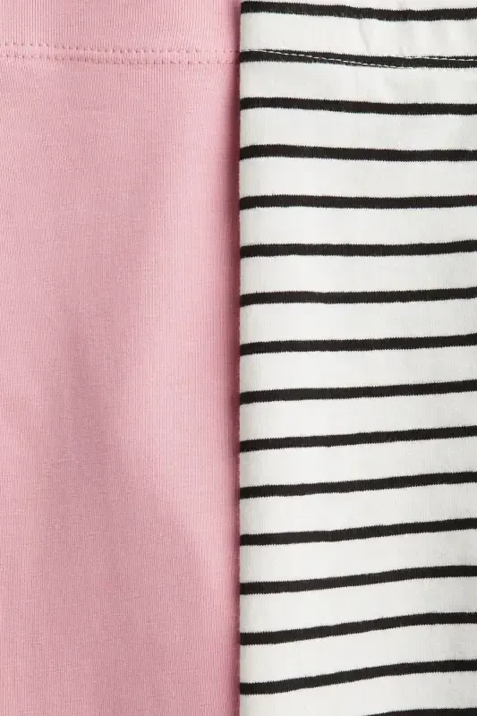 2-Pack Leggings - Pink/Striped - 2