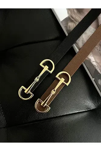 2-Pack Long Buckle Thin Women's Belt, Jacket Belt, Shirt Belt, Dress Belt - 5