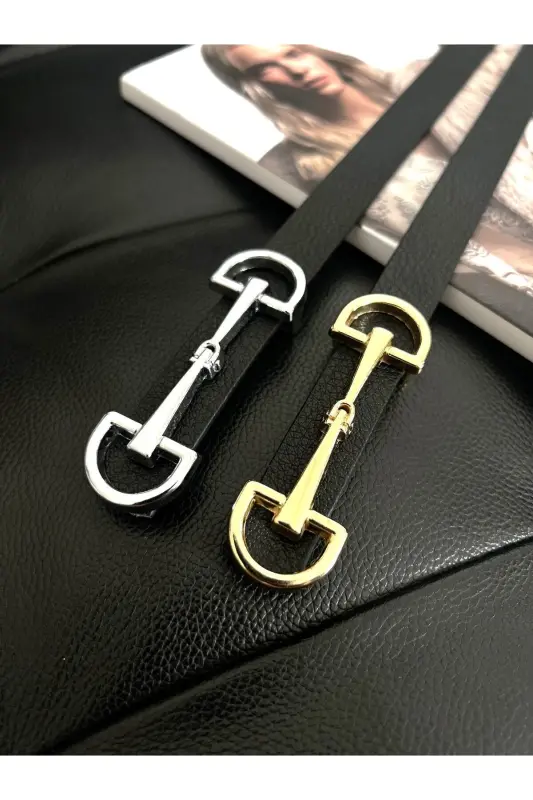 2 Pack Long Buckle Thin Women's Belt, Jacket Belt, Shirt Belt, Dress Belt - 4