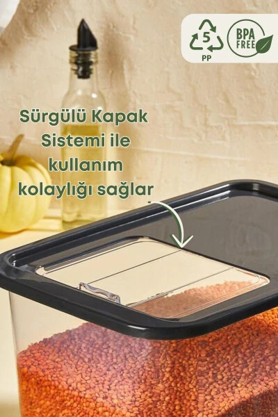 2-Pack Mega Boy Sliding Lid Food Storage Container Set - Multipurpose Refrigerator Organizer 10 lt - 6