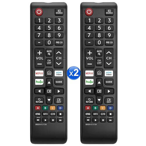 2 Pack New Universal Remote for Samsung TV, Remote Control for Samsung Smart TV, LED, LCD, HDTV, 3D TV,Remote Control for All Samsung TV - 1