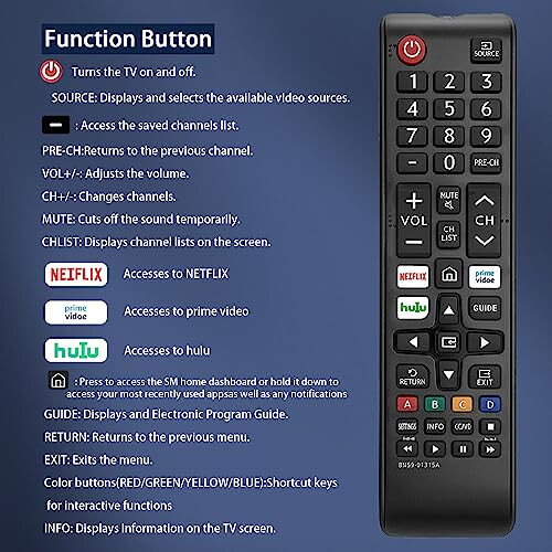 2 Pack New Universal Remote for Samsung TV, Remote Control for Samsung Smart TV, LED, LCD, HDTV, 3D TV,Remote Control for All Samsung TV - 6