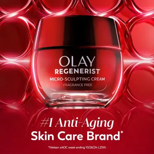 (2 pack) Olay Skin Care Face Moisturizer, Regenerist Micro-Sculpting Wrinkle Cream, Fragrance-Free, 1.7 oz - 27