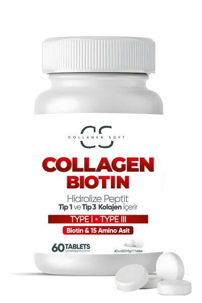 2-Pack Opportunity Hydrolyzed Type 1, Type 3 Collagen Peptides, Biotin And 15 Amino Acids, 60 Tablets - COLLAGEN SOFT (1)
