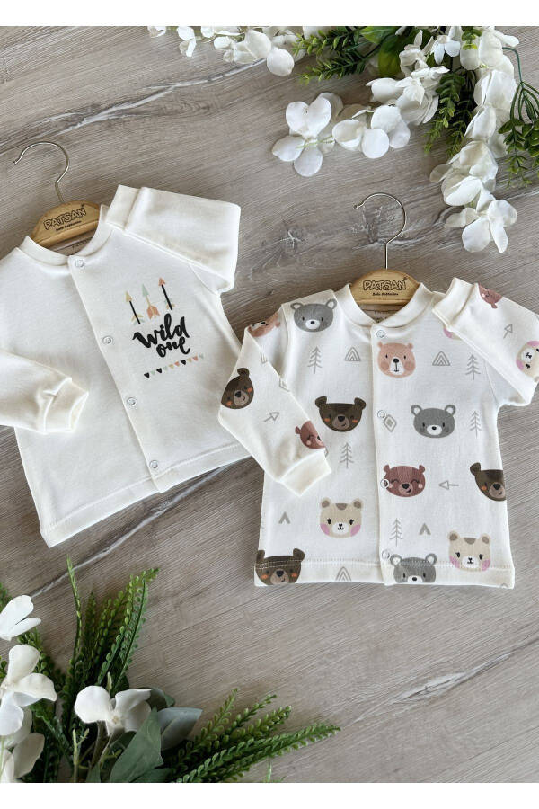 2-Pack Organic Cotton Jersey Baby Top Set Bears - 1