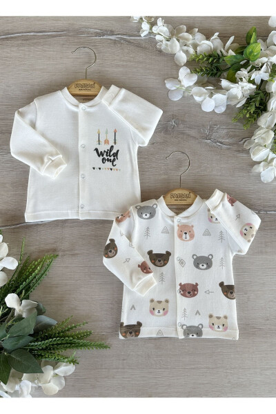 2-Pack Organic Cotton Jersey Baby Top Set Bears - 3