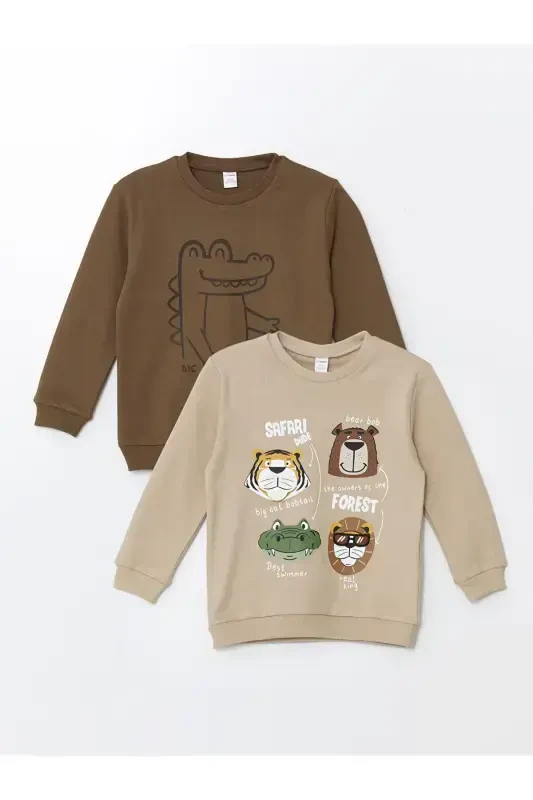 2-Pack Printed Long Sleeve Baby Boy Sweatshirt - 1