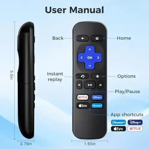 （2 Pack） Replacement Remote for Roku-Box-Express-Player-Premiere - NOT for Any TVs or Sticks - 7