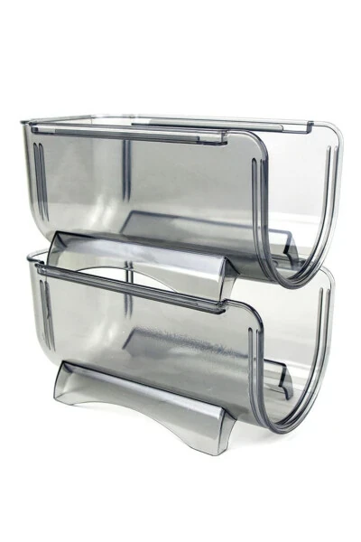 2 Pack Stackable Bottle Organizer Clear Shelf 50819 - 4