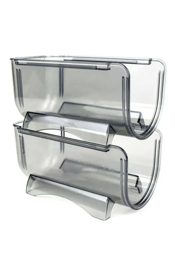 2 Pack Stackable Bottle Organizer Clear Shelf 50819 - 4
