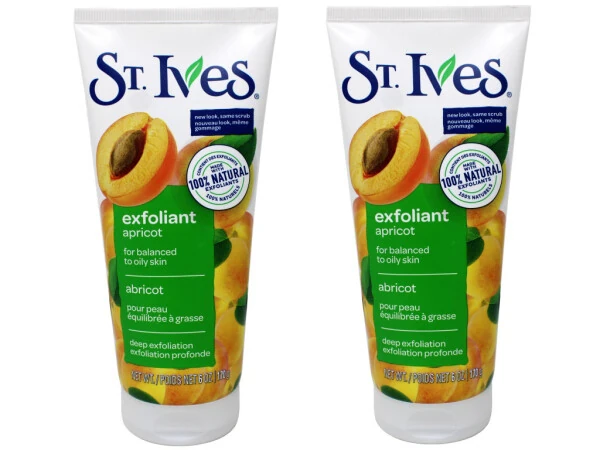 2 Pack St.Ives Naturally Clear Fresh Skin Apricot Scrub 6 Oz Each - 1