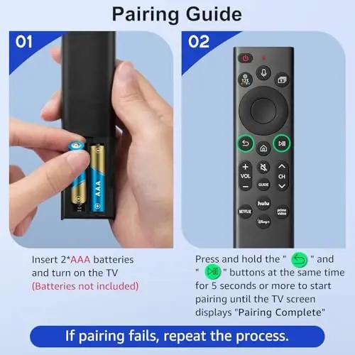 【2 Pack】 Voice Remote Replacement for Samsung-TV-Remote-Control, Compatible with All Samsung Frame Neo QLED UHD 4K 8K Series Smart TVs with Voice Control and 2-Year Warranty - 4