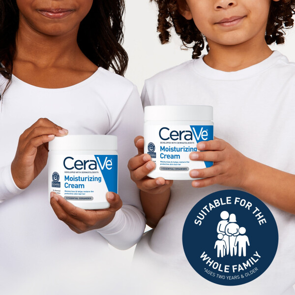 (2 paket) CeraVe Nemlendirici Krem, Normalden Çok Kuru Ciltler İçin Yüz ve Vücut Nemlendirici, 16 oz - 9