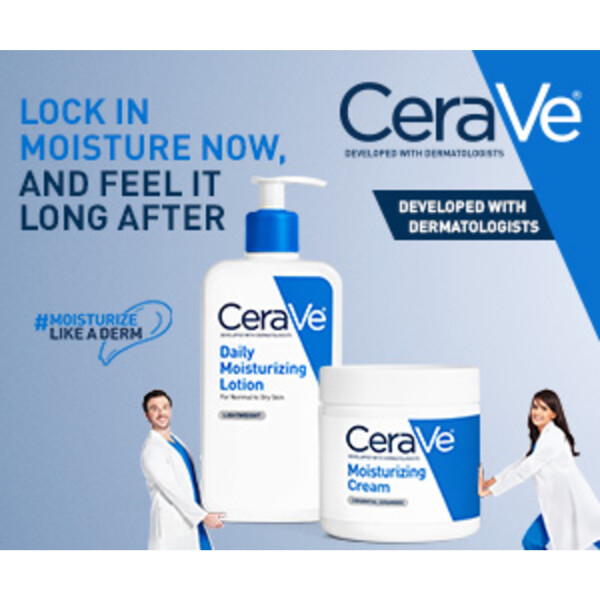 (2 paket) CeraVe Nemlendirici Krem, Normalden Çok Kuru Ciltler İçin Yüz ve Vücut Nemlendirici, 16 oz - 11