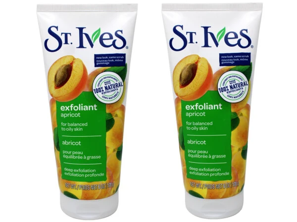 2 Paket St.Ives Naturally Clear Fresh Skin Kayısı Peelingi Har birining hajmi 6 untsiya - ST. IVES
