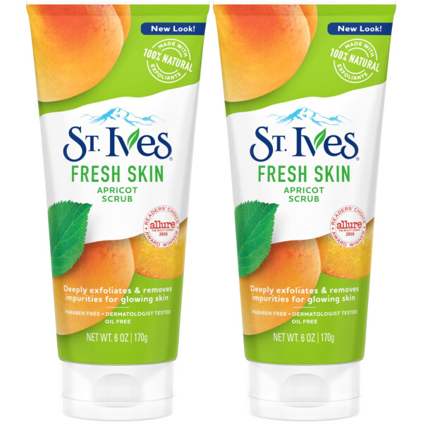 2 Paket St.Ives Naturally Clear Fresh Skin Kayısı Peelingi Her Biri 6 Oz - 1