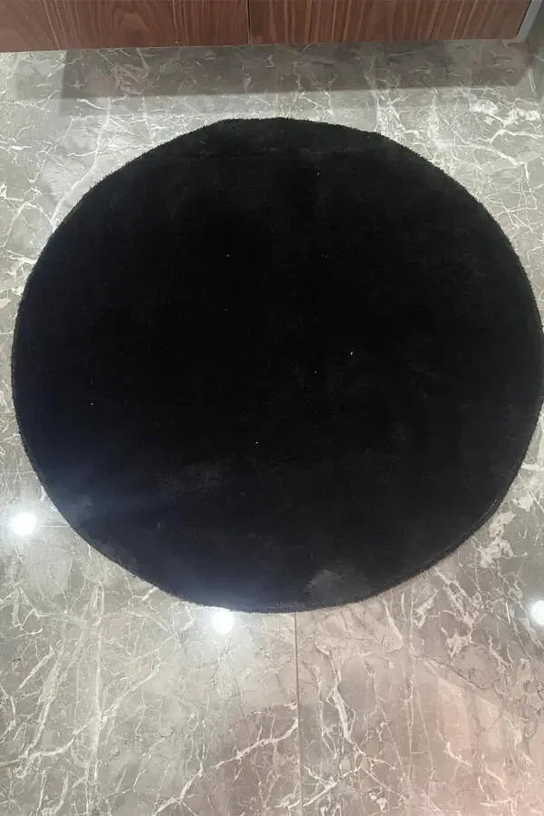 2 pc round bathroom rug toilet set 80x80 and 100x100 - 4