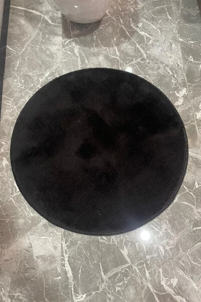 2 pc round bathroom rug toilet set 80x80 and 100x100 - 5