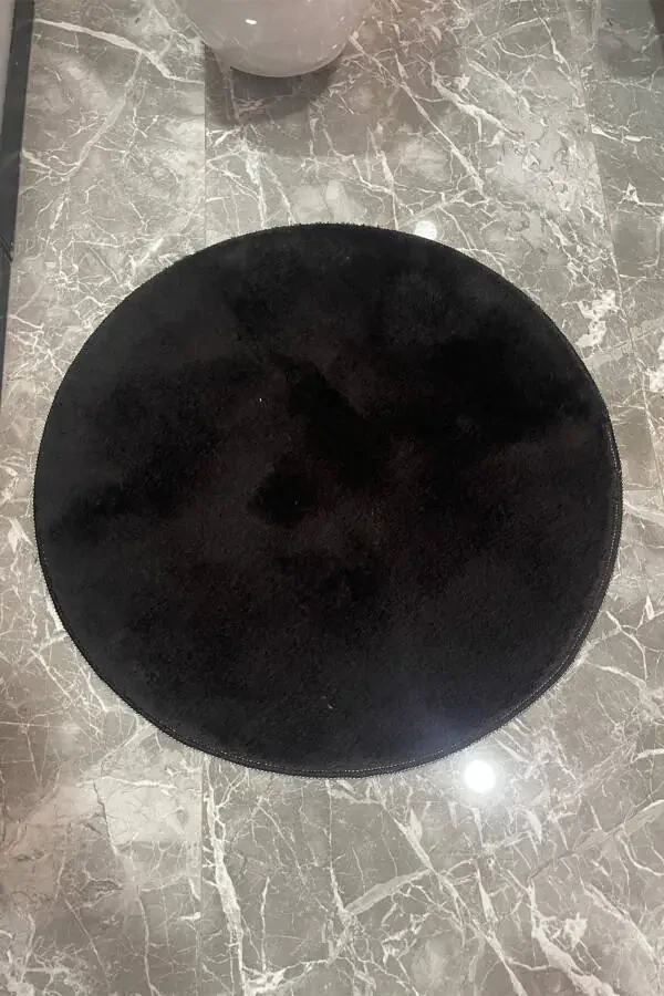 2 pc round bathroom rug toilet set 80x80 and 100x100 - 5