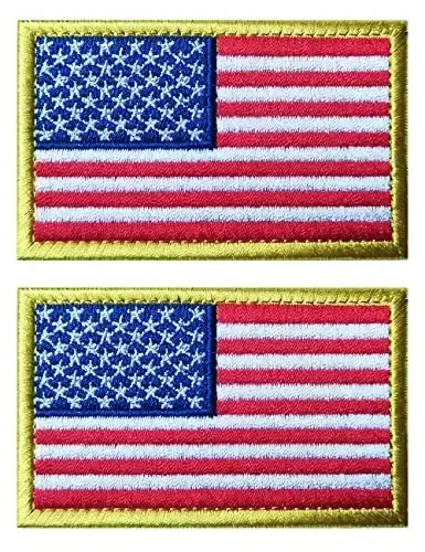 2 PCS AliPlus America US Flag Patches kashtalashtirilgan taktik harbiy axloq yamog'i Applique mahkamlagich ilgagi va halqasi 