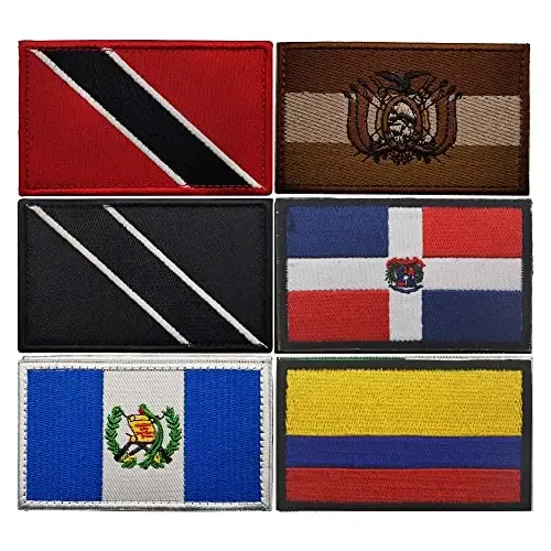 2 PCS AliPlus Boliviya Bayrog'i Kashtado'zlik Qilingan Taktik Harbiy Ruhiy Patch Applique Fastener Hook and Loop - 4