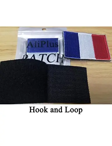 2 PCS AliPlus France Flag Patches Embroidered Tactical Military Morale Patch Applique Fastener Hook and Loop - 5