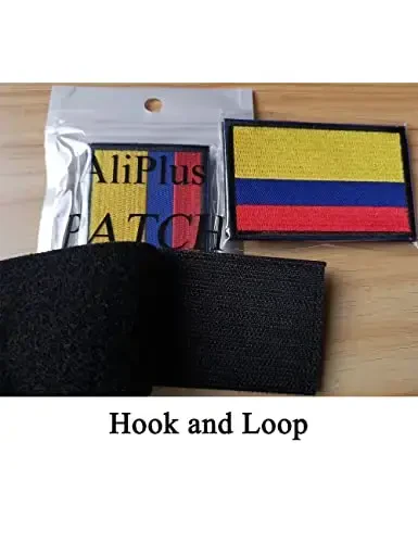 2 PCS AliPlus Kolumbiya Bayrog'i Kashtasi Taktik Harbiy Ruhiy Yamoq Applique Fastener Hook and Loop - 5