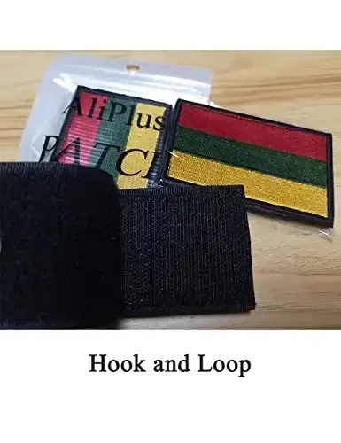 2 PCS AliPlus Lithuania Flag Patches Embroidered Tactical Military Morale Patch Applique Fastener Hook and Loop - 5