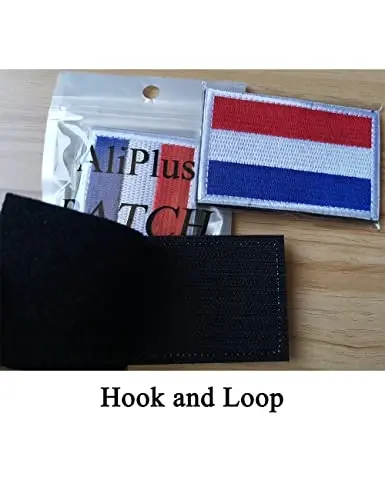 2 PCS AliPlus Niderlandiya bayrog'i kashtasi taktik harbiy axloq patch aplikatsiya mahkamlagich ilgak va halqa - 5