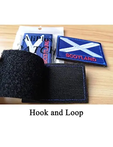 2 PCS AliPlus Scotland Flag Patches Kashtado'z qilingan taktik harbiy axloqiy yamoq Applique Fastener Hook and Loop - 4