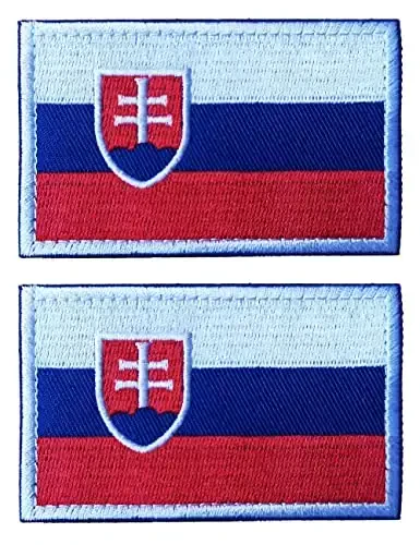 2 PCS AliPlus Slovak Flag Patches Kashtalashtirilgan Taktik Harbiy Patch Patch Hook and Loop Slovakiya Respublikasi 0 - 1