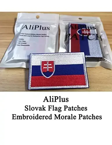 2 PCS AliPlus Slovak Flag Patches Kashtalashtirilgan Taktik Harbiy Patch Patch Hook and Loop Slovakiya Respublikasi 0 - 2