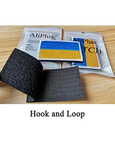 2 PCS AliPlus Ukraine Flag Patches Kashtado'z qilingan taktik harbiy axloq yorlig'i Applique Fastener Hook and Loop - 5