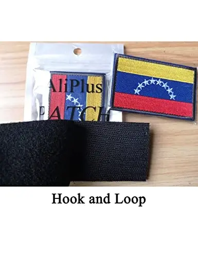 2 PCS AliPlus Venezuela Flag Patches Embroidered Tactical Military Morale Patch Applique Fastener Hook and Loop - 5