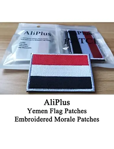 2 PCS AliPlus Yaman Bayrog'i Kashtado'zlik Qilingan Taktik Harbiy Ruhiy Yamoq Applique Fastener Hook va Loop - ALIPLUS (1)