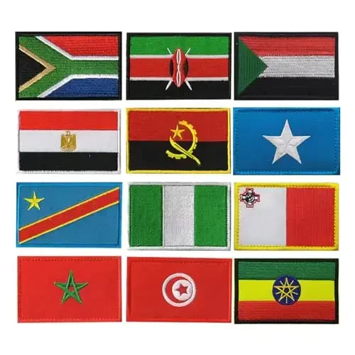 2 PCS AliPlus Zambia Flag Patch kashtasi taktik harbiy kayfiyat kashtasi ilovasi mahkamlagichi ilgak va halqa - 6
