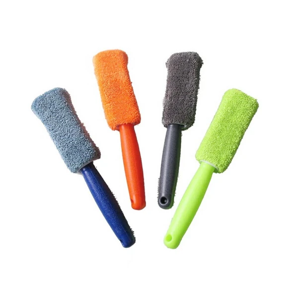 2 Pcs Cleaning Brush Car Tools Microfiber Wheel Motorcycle Wash - GUANGMC