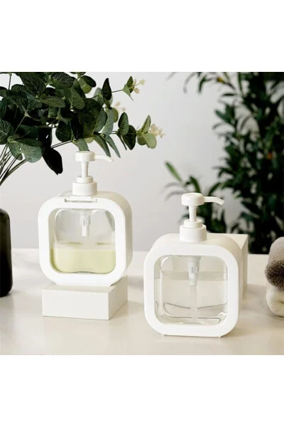 2 Pcs Countertop 500ml 300ml Bathroom Kitchen Liquid Soap Dispenser | Bathroom Kitchen Dishwashing Sink Detergent Dispenser - MİMOZA PARK (1)