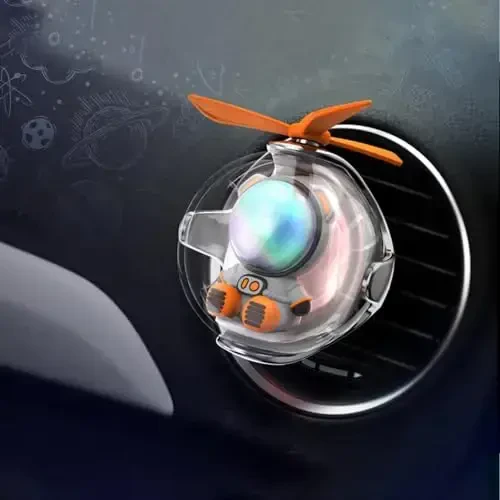 2 Pcs Pilot Car Air Freshener, Cute Duck Car Vent Clip Air Freshener Automotive Air Outlet Fan Diffuser, Automotive Interiors Vent Decoration (Bear+Bodun) - 4