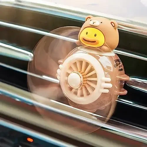 2 Pcs Pilot Car Air Freshener, Cute Duck Car Vent Clip Air Freshener Automotive Air Outlet Fan Diffuser, Automotive Interiors Vent Decoration (Rabbit+Duck) - 5