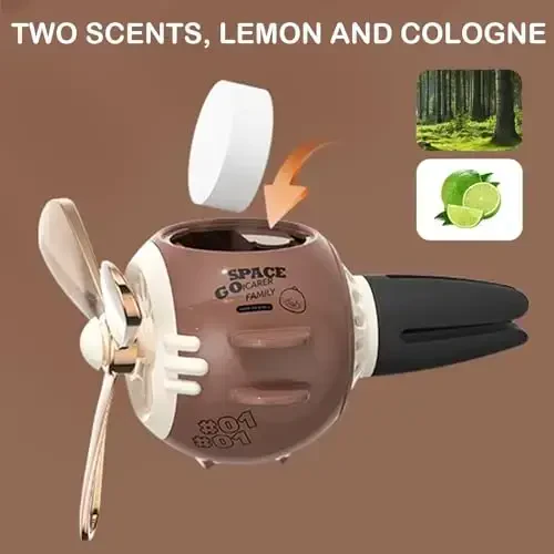 2 Pcs Pilot Car Air Freshener, Cute Duck Car Vent Clip Air Freshener Automotive Air Outlet Fan Diffuser, Automotive Interiors Vent Decoration (Rabbit+Duck) - 6