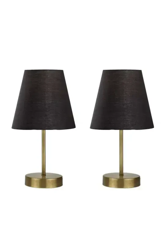 2 Pcs Set Marla Antique Modern Metal Legged Black - FER AVIZE