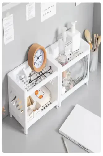 2 Pcs Venice 2 Tier Desktop Organizer Jewelry Makeup Shelf Office Organizer Bathroom Perfume Stand - BAYEV (1)