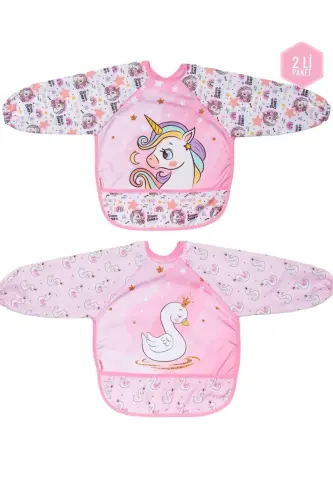 2 Pcs Wearable Baby Bibs Liquid-Proof Microfiber - 4