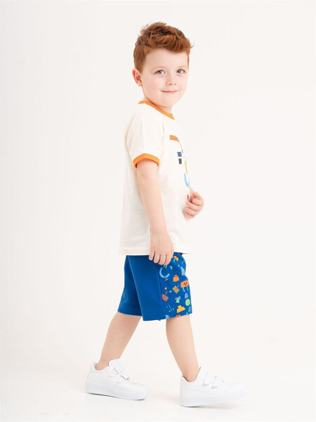 2-Piece Baby Boy T-Shirt and Shorts Set with Crew Neck - 3