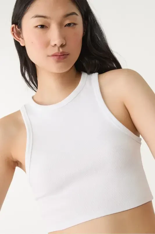 2-Piece Basic Ribbed Crop Top Set - 4