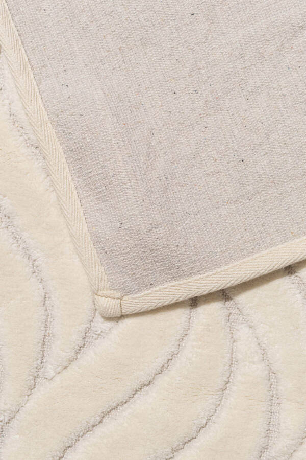 2 Piece Bath Mat Set with Wavy Pattern - 100% Cotton - 2